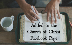 Added to the Church of Christ Facebook Page